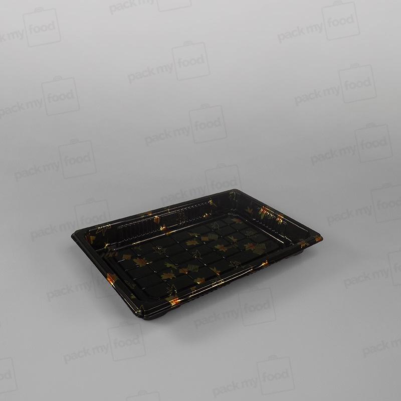 Gold Leaf Design Sushi Container Base & Lids