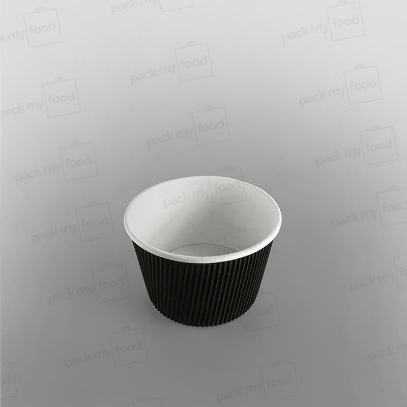 Go-Pak Ripple Black Soup/ Food Container Squat
