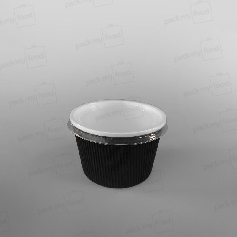 Go-Pak Ripple Black Soup/ Food Container Squat