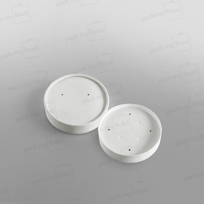 Go-Pak White Paperboard Lid For 8oz/12oz Paper Soup Container