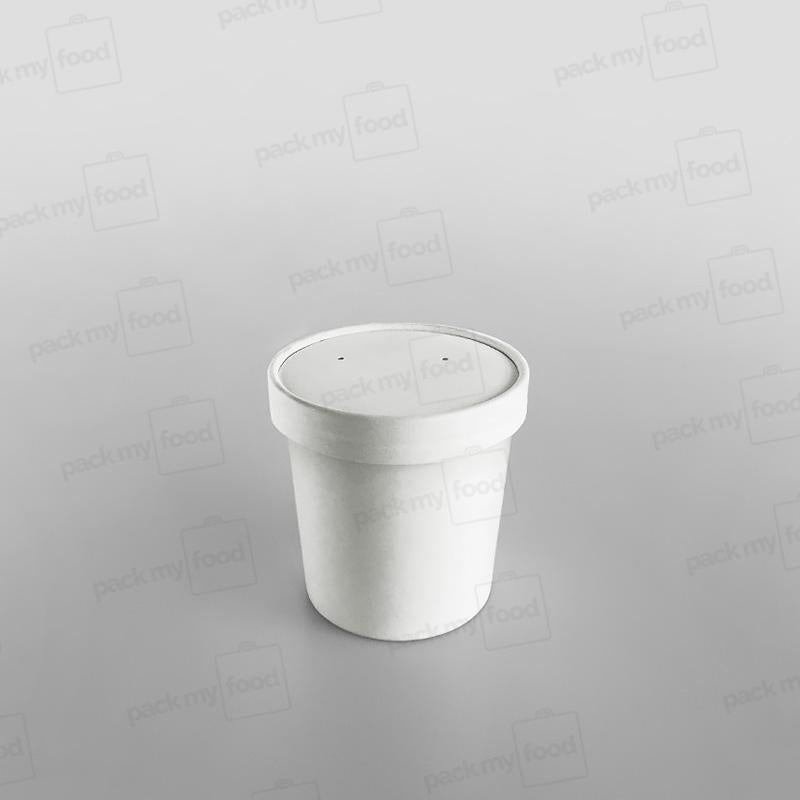 Go-Pak White Paperboard Lid For 8oz/12oz Paper Soup Container