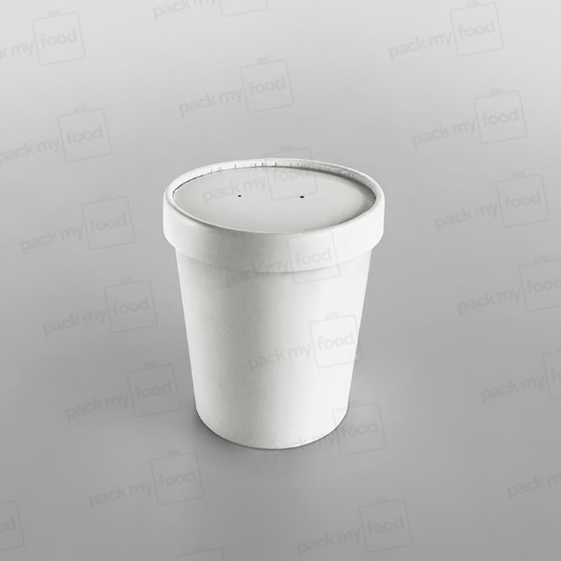 Go-Pak White Paperboard Lid For 26oz/32oz Paper Soup Container