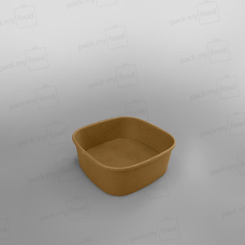 Sabert Premium Square Food Bowl - Kraft