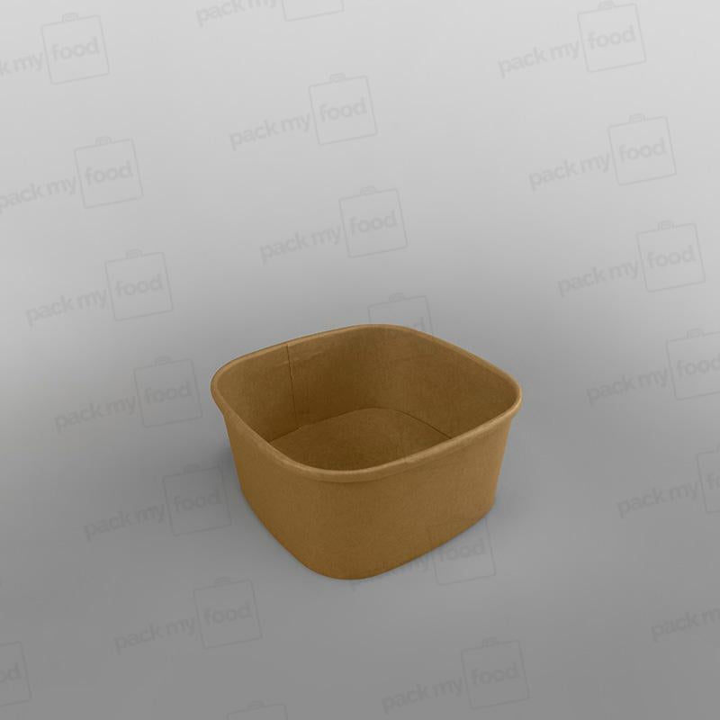 Sabert Premium Square Food Bowl - Kraft