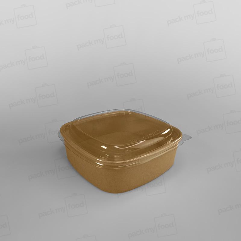 Sabert Premium Square Food Bowl - Kraft