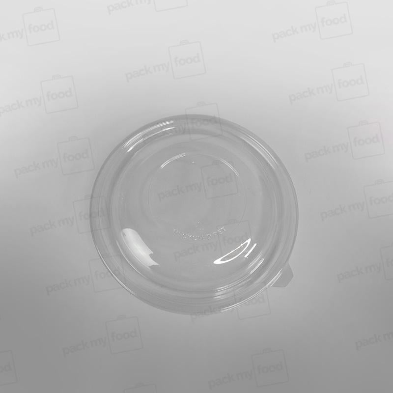rPET Domed Lid For Sabert Clear Round Salad Bowl