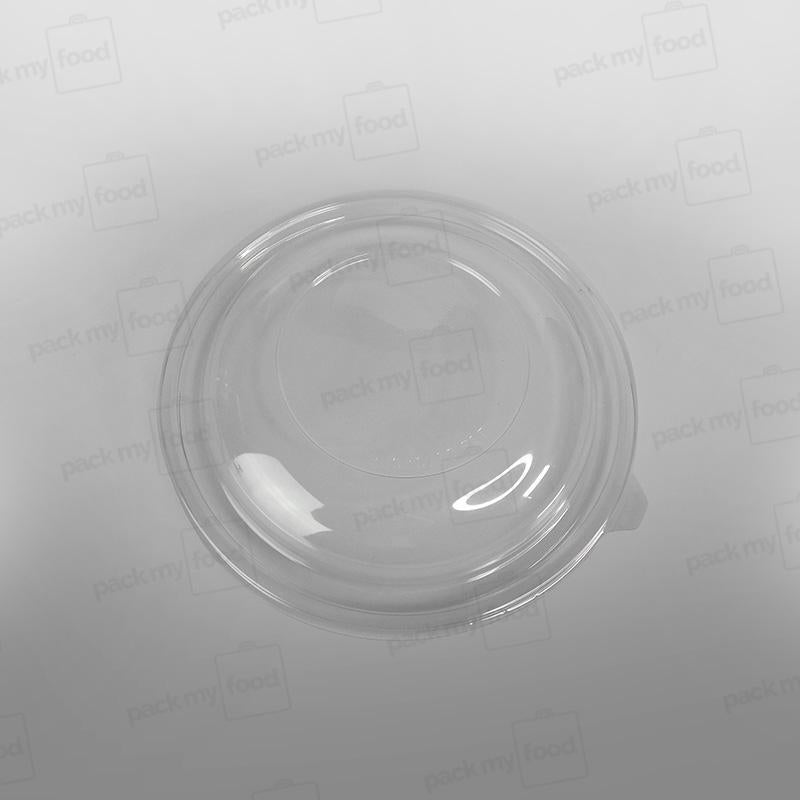 rPET Domed Lid For Sabert Clear Round Salad Bowl