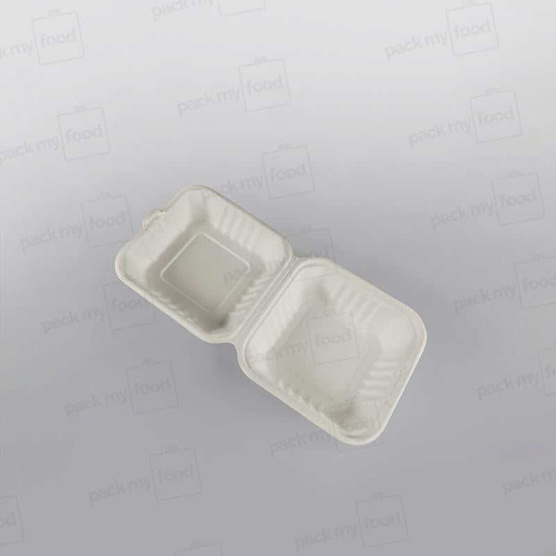 Compostable Bagasse Burger Box - 6inch