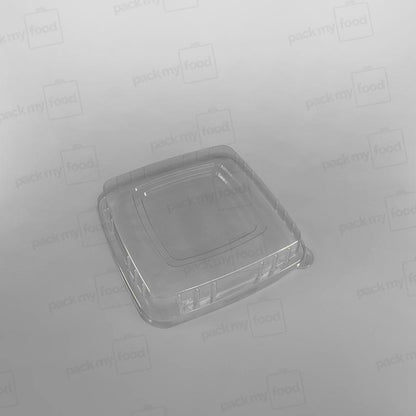 rPET Lid For Compostable Sugarcane Pulp Square Bowls
