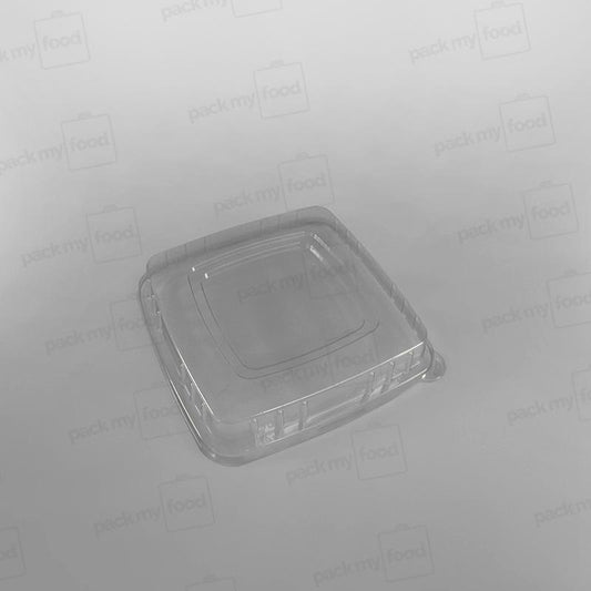 rPET Lid For Compostable Sugarcane Pulp Square Bowls