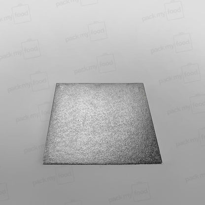 Cake Card Silver Square, Single Thick