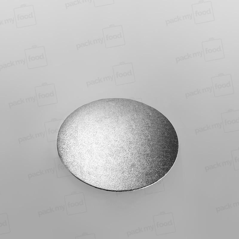 Cake Card Silver Round, Single Thick