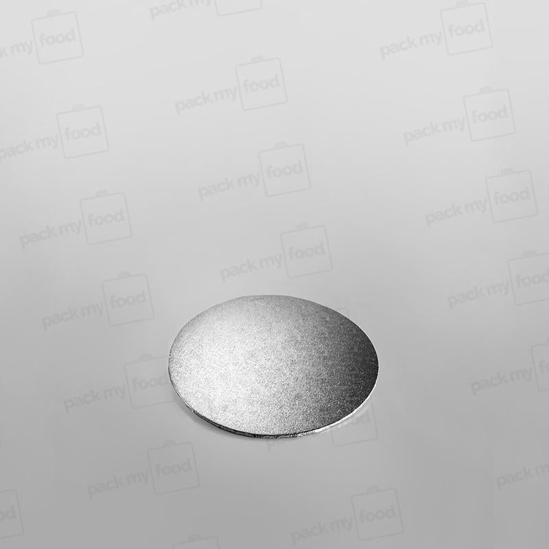 Cake Card Silver Round, Double Thick