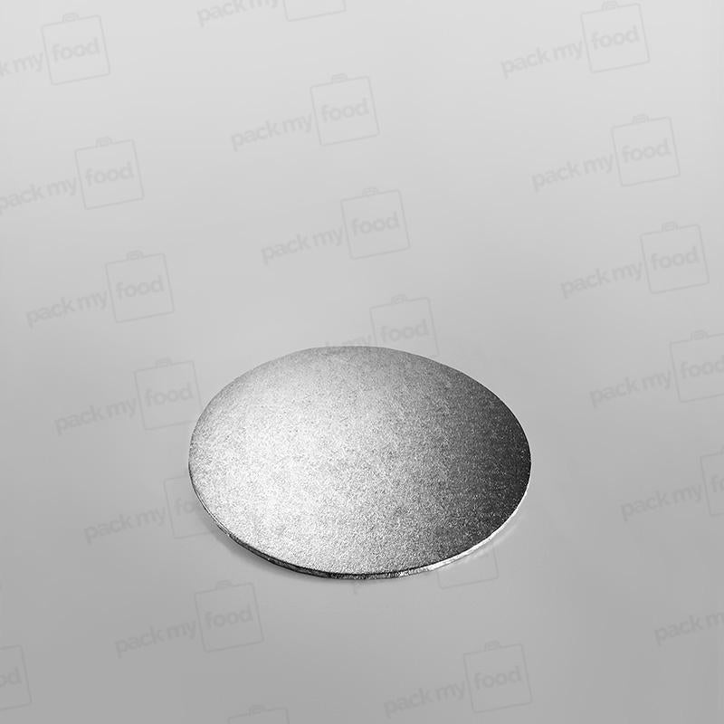Cake Card Silver Round, Double Thick