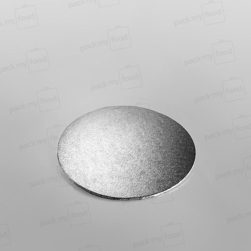 Cake Card Silver Round, Double Thick