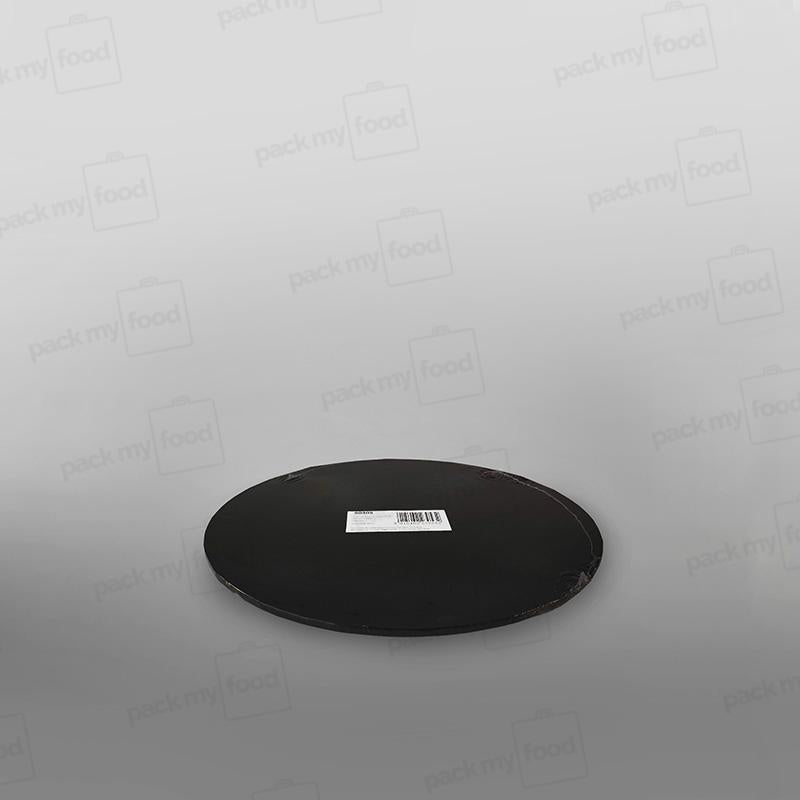 Cake Card Black Round Masonite