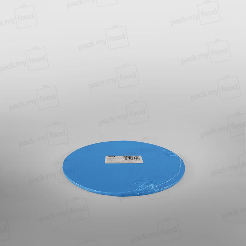 Cake Card Blue Round Masonite