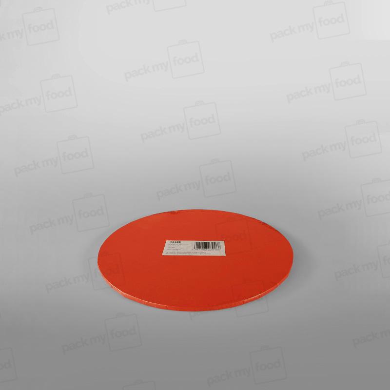 Cake Card Red Round Masonite