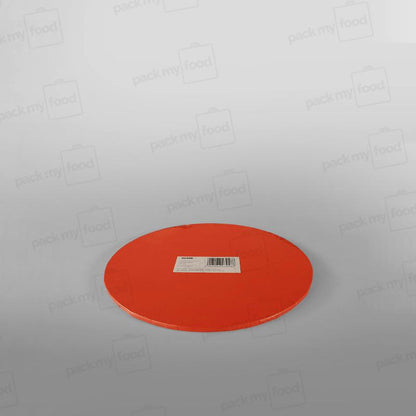 Cake Card Red Round Masonite