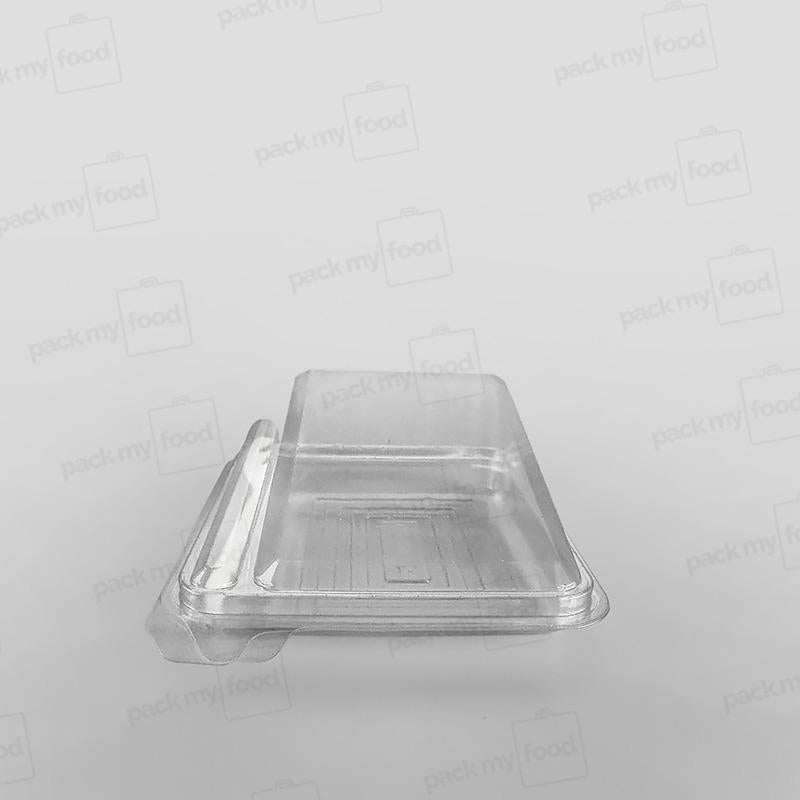 Somoplast Plastic Cake Slice Clear Hinged Container