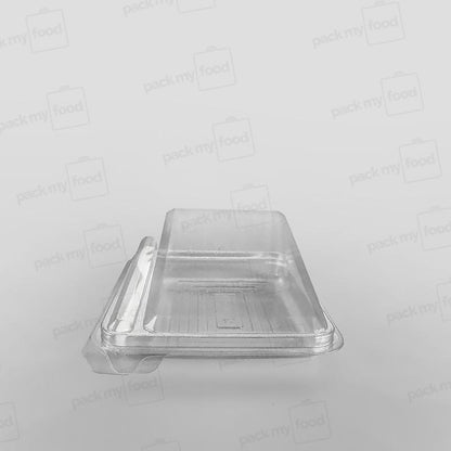Somoplast Plastic Cake Slice Clear Hinged Container
