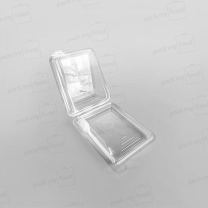 Somoplast Plastic Cake Slice Clear Hinged Container