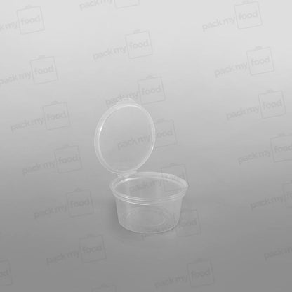 Hinged Plastic Container Round - 1oz