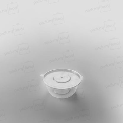 Hinged Plastic Sauce Container Round