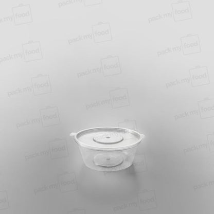 Hinged Plastic Sauce Container Round