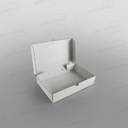 White Corrugated Fish & Chips Boxes