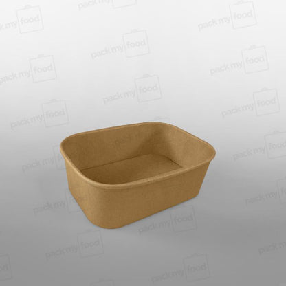 Go-Pak Rectangular Kraft Food Bowl