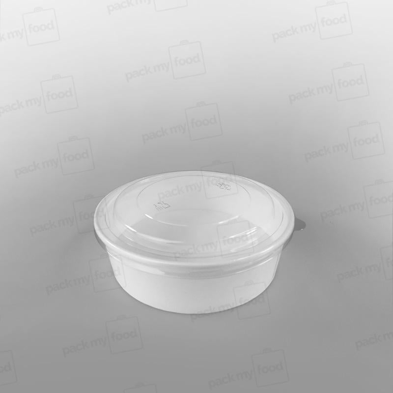 PET Lid For White Paper Food Bowl [500-1000ml]