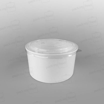 Hippo PET Lid For White Round Bowl [500-1000cc]