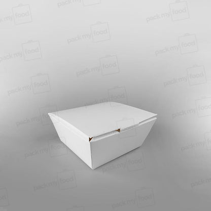 RC White Paper Fish & Chips Box - Hinged