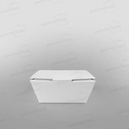 RC White Paper Fish & Chips Box - Hinged