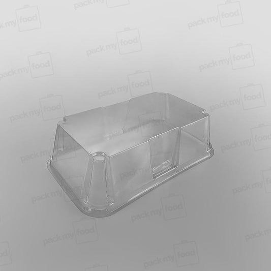 Clear Lid for GPI Actipack Black Rectangular Gateaux Base - 205 x 110mm