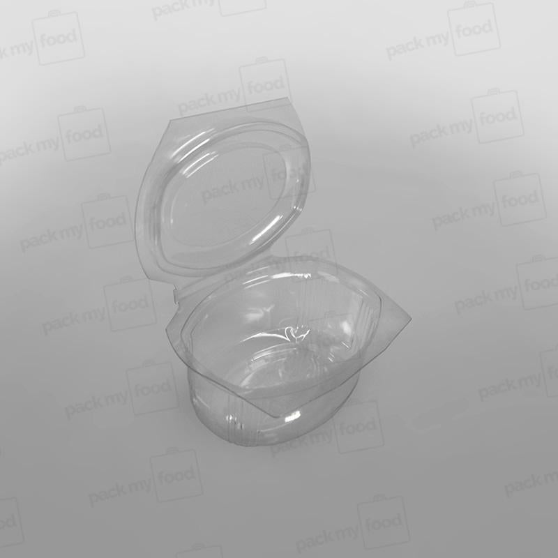 Clear Hinged Oval Salad Container- 250cc