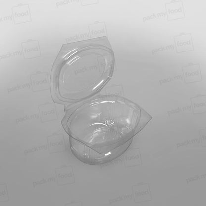 Clear Hinged Oval Salad Container- 250cc