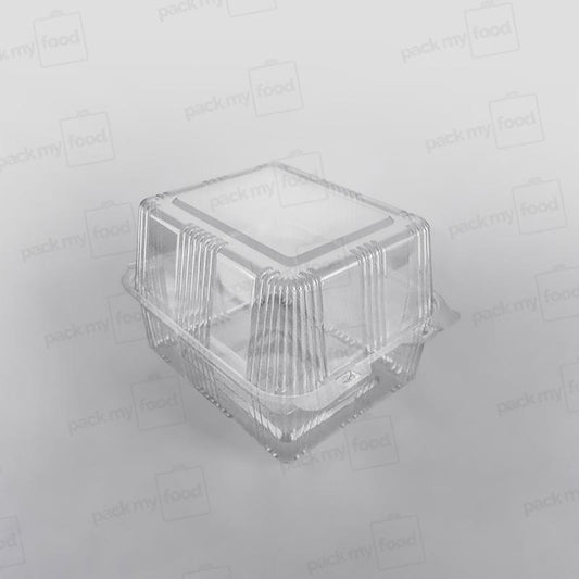 Somoplast Clear Hinged Rectangular Bakery Container - 750cc