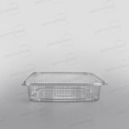 Somoplast Clear Hinged Rectangular Plastic Container -  Economy