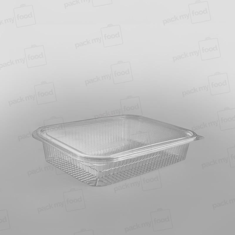 Somoplast PET Clear Hinged Rect. Container - 750cc