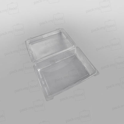 Somoplast 1 Compartment Clear Hinged Rectangular Container