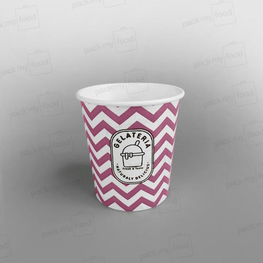 Paper Ice Cream Cups [12oz] Purple [Wave Design]