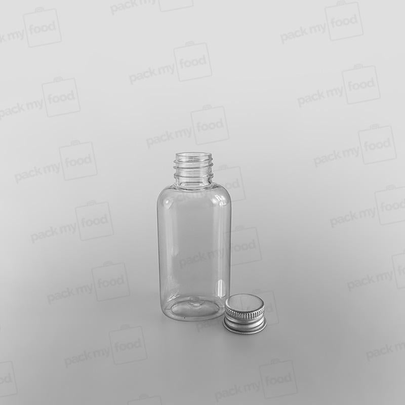 Oval Clear Juice Bottle & Cap [50ml]