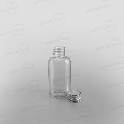 Oval Clear Juice Bottle & Cap [50ml]