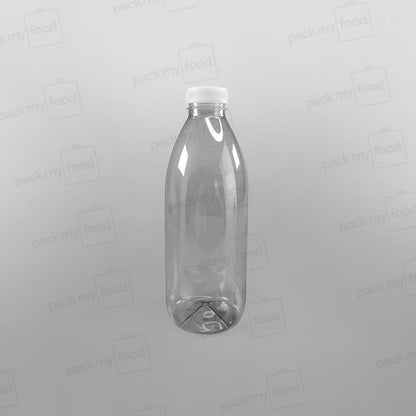 Clear Round Juice Bottles (Caps Sold Separately)