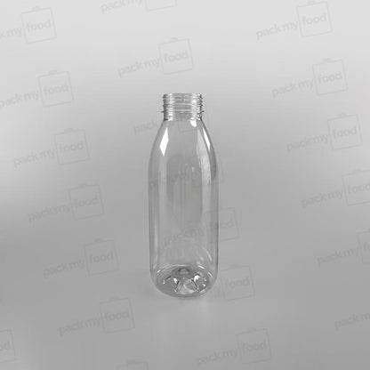 Clear Round Juice Bottles (Caps Sold Separately)