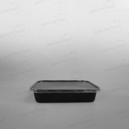 Black Rectangular Microwavable Container