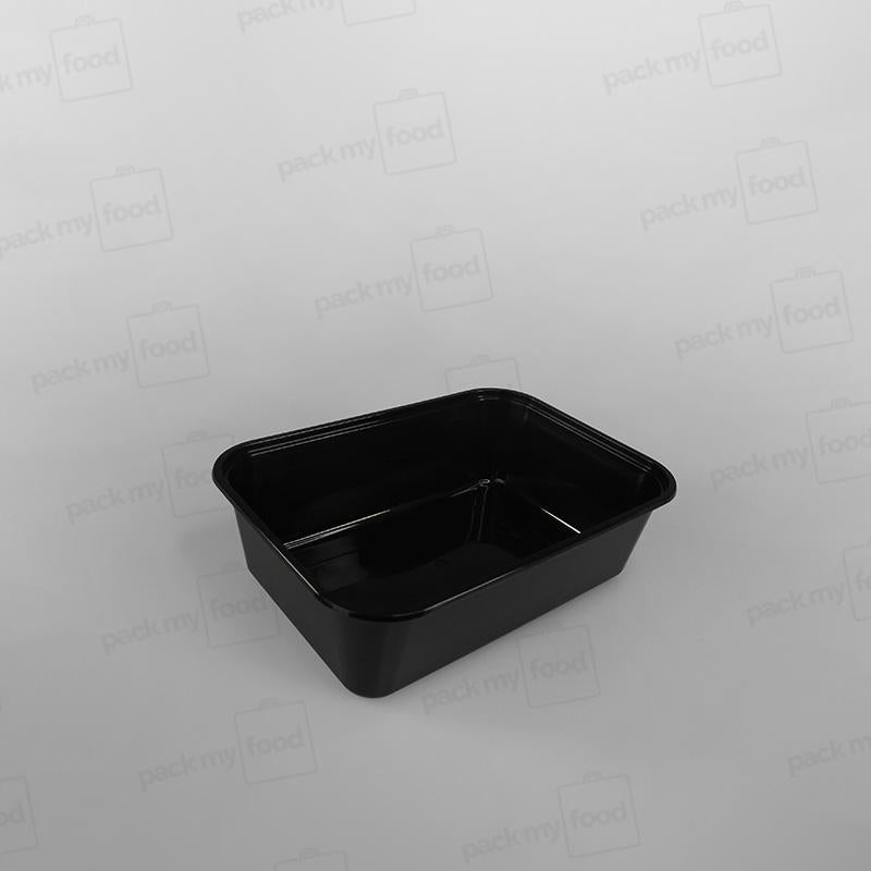 Black Rectangular Microwavable Container