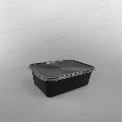 Black Rectangular Microwavable Container